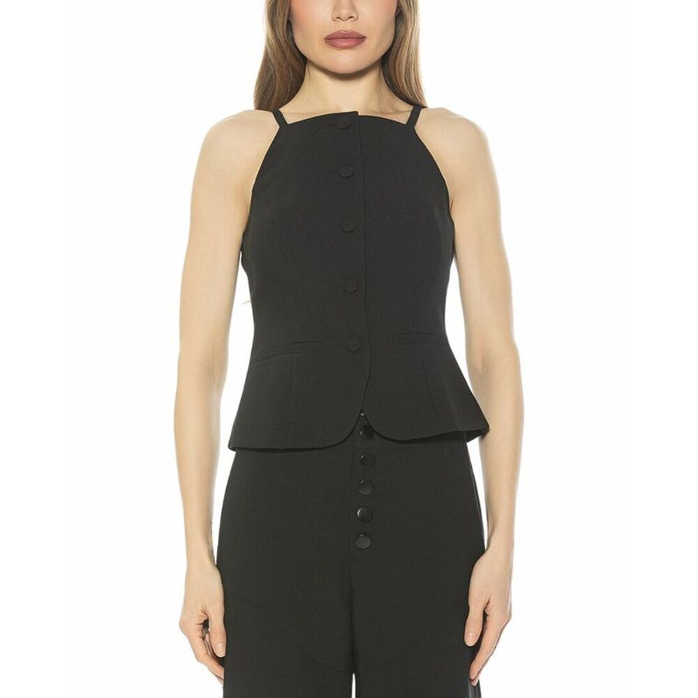 Alexia Admor Womens  Ziv Vest Top, Black